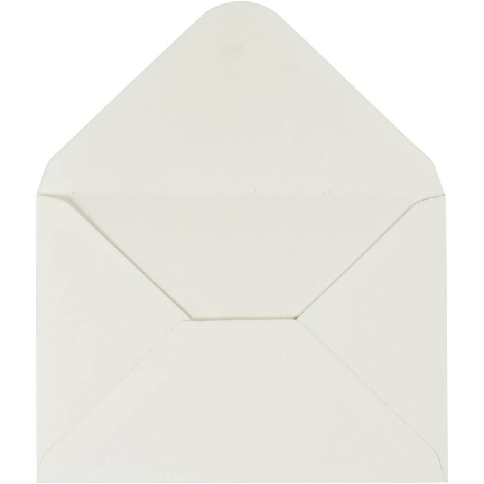 Enveloppes, dimension enveloppes 11,5x16 cm, 110 gr, blanc cassé, 10 pièces/ 1 Pq.