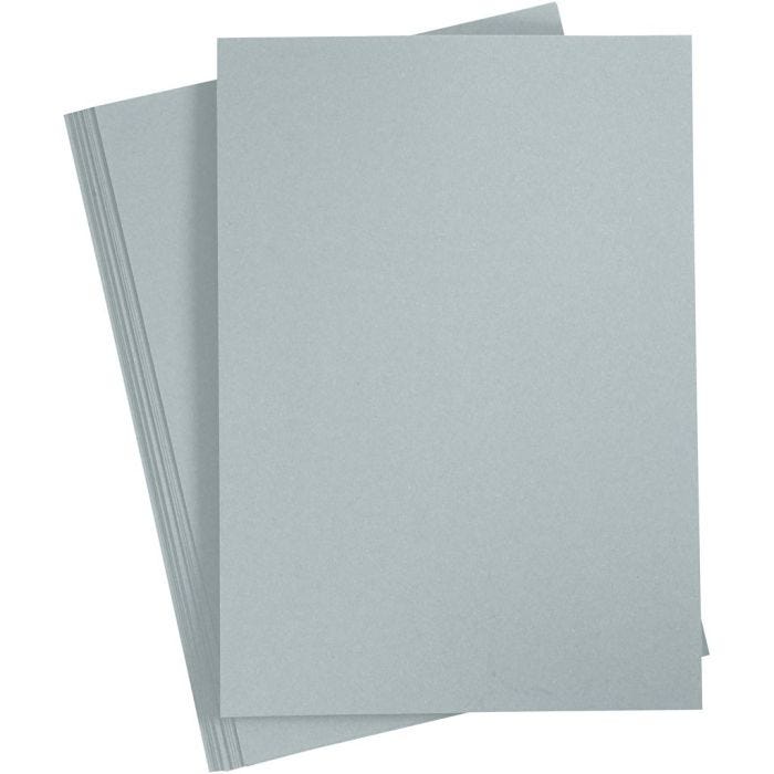 Papier cartonné, A4, feuille 210x297 mm, 220 gr, gris, 10 pièces/ 1 Pq.