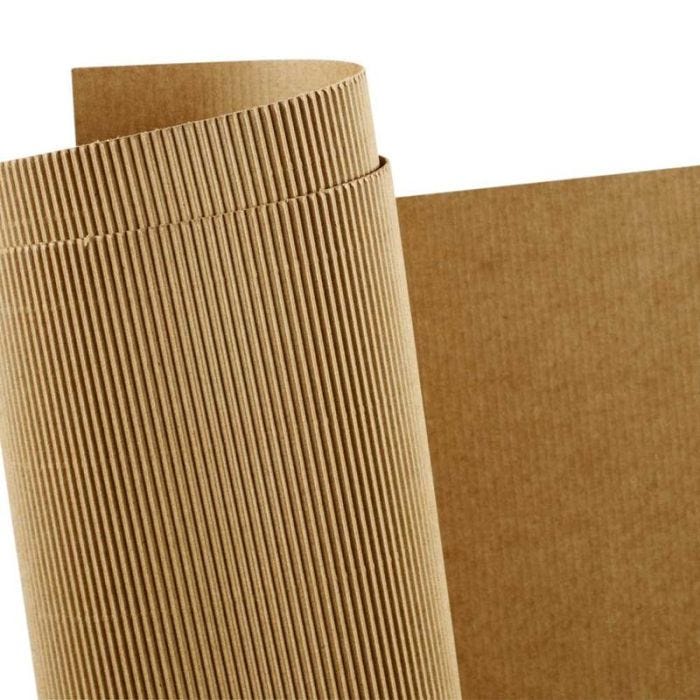 Carton ondulé, feuille 50x70 cm, 120 gr, 10 flles/ 1 Pq.