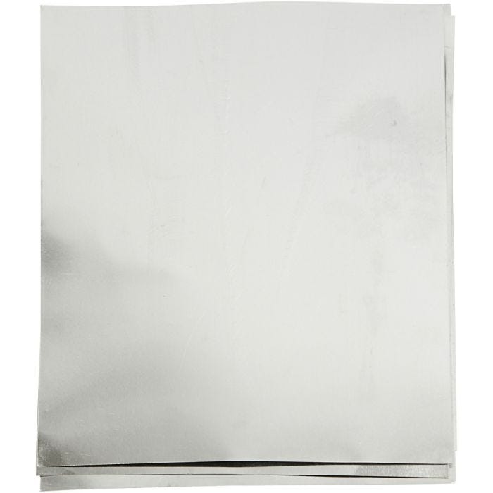 Feuille de gaufrage, A5, feuille 148x210 mm, ép. 0,9 mm, argent, 10 pièces/ 1 Pq.