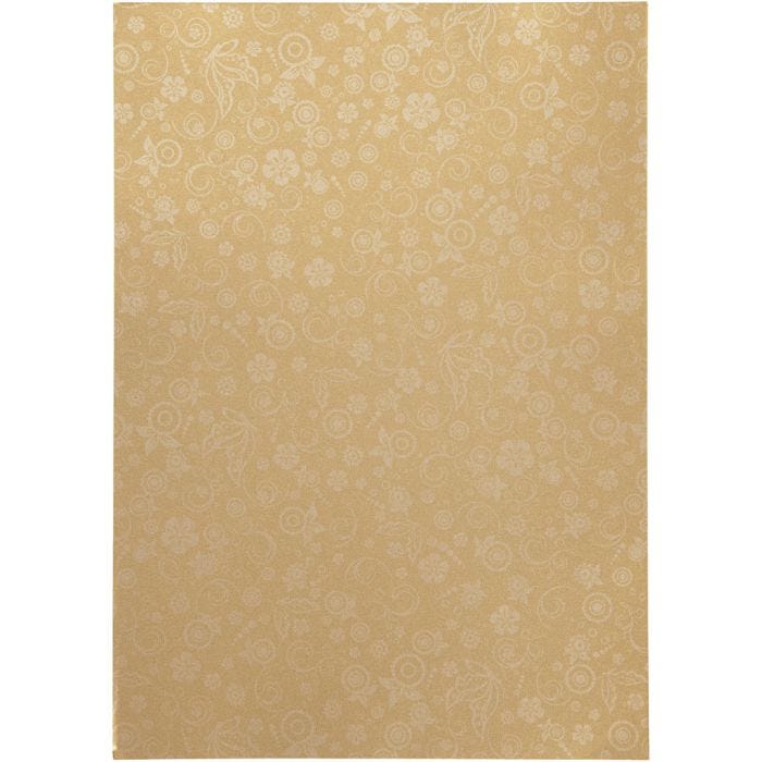 Papier, A4, feuille 210x297 mm, 80 gr, or, 20 flles/ 1 Pq.