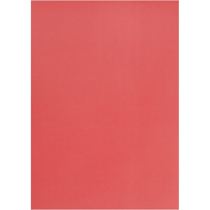 Papier Vélin, A4, feuille 210x297 mm, 100 gr, rouge, 10 flles/ 1 Pq.