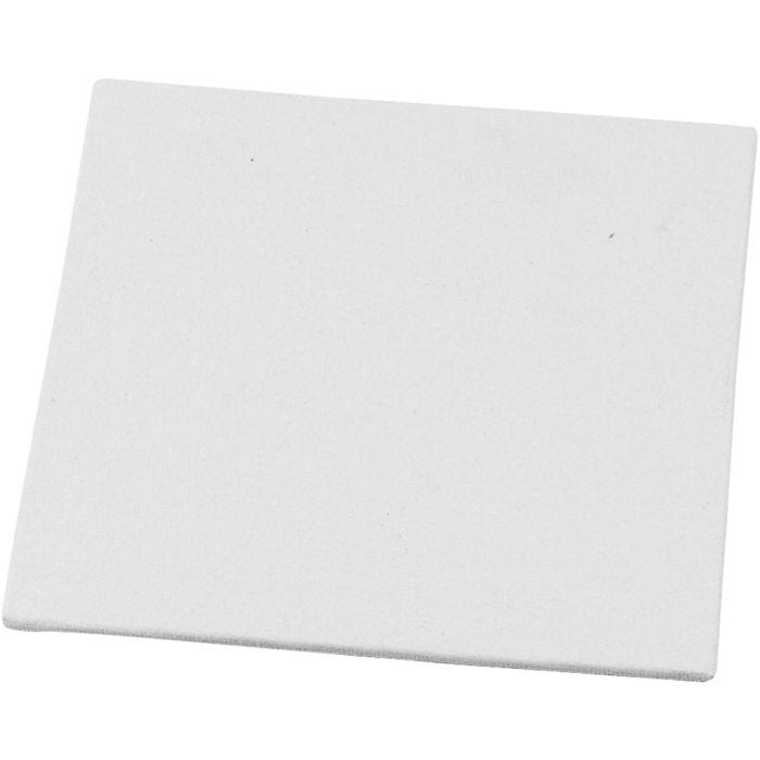 Panneau en toile, dim. 12,4x12,4 cm, ép. 3 mm, 280 gr, blanc, 1 pièce