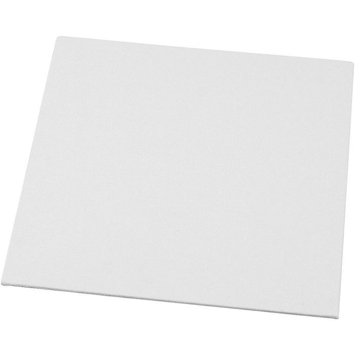 Panneau en toile, dim. 20x20 cm, ép. 3 mm, 280 gr, blanc, 1 pièce