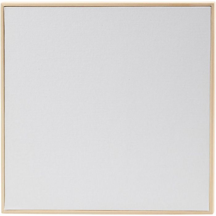 Canvas paneel met lijst, afm 30x30 cm, 280 gr, wit, 10 stuk/ 1 doos
