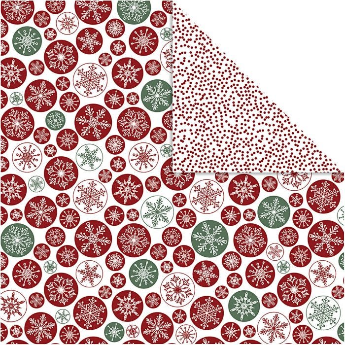 Papier Design, Cristaux de glace et points, feuille 30,5x30,5 cm, 180 gr, 5 flles/ 1 Pq.
