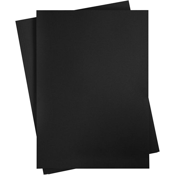 Papier cartonné coloré, feuille 460x640 mm, 210-220 gr, noir, 25 flles/ 1 Pq.
