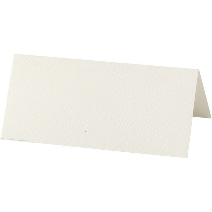 Marque-places, dim. 9x4 cm, 220 gr, blanc cassé, 20 pièces/ 1 Pq.