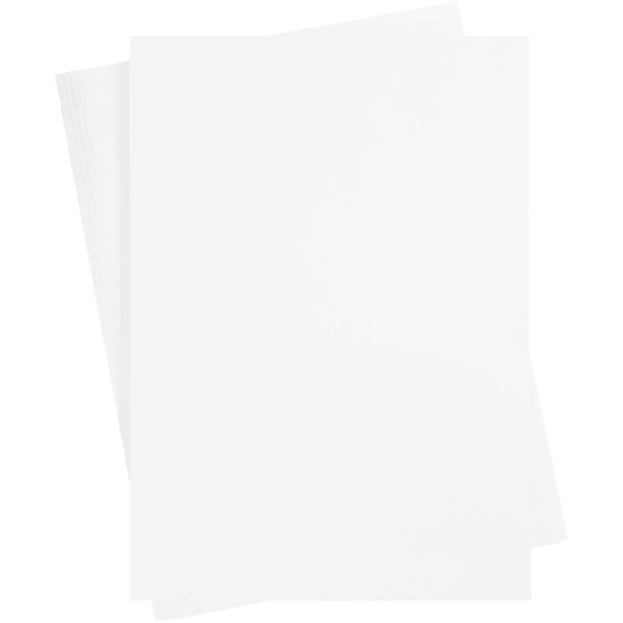 Papier Cartonné, feuille 50x70 cm, 270 gr, blanc, 10 flles/ 1 Pq.