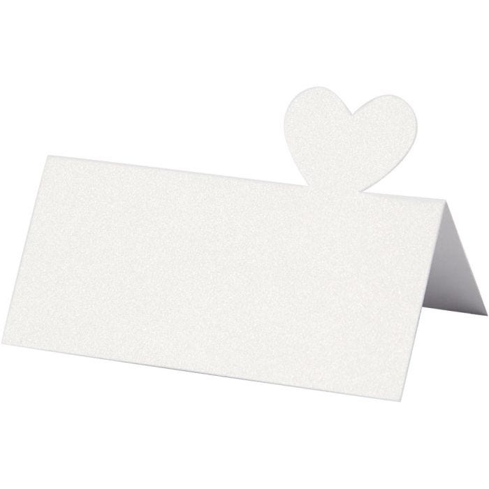 Marque-place, dim. 8x8,5 cm, 120 gr, blanc, 20 pièces/ 1 Pq.