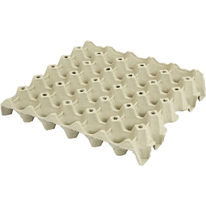Plateau à oeufs, H : 4 cm, dim. 29x29 cm, 20 pièces/ 1 Pq.