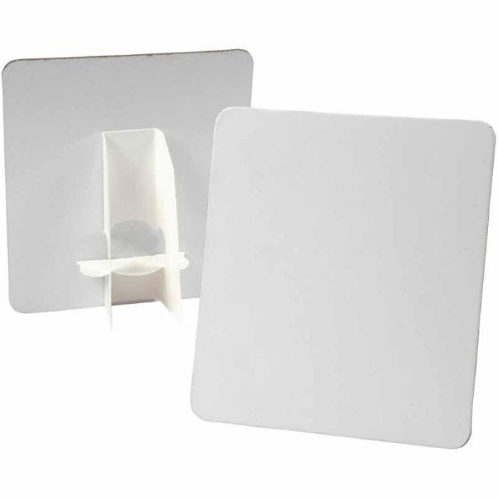 Plaque à décorer, dim. 17x19 cm, ép. 2 mm, blanc, 5 pièces/ 1 Pq.