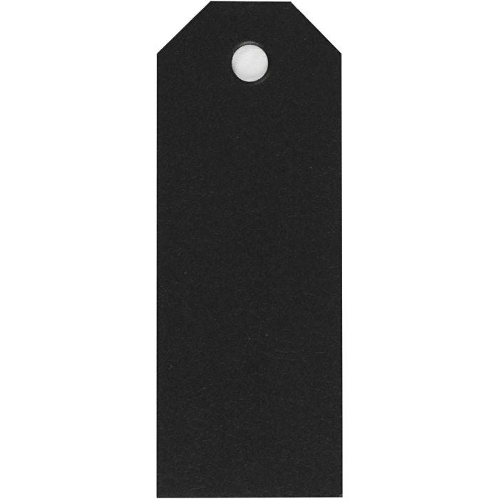 Étiquettes en carton, dim. 3x8 cm, 220 gr, noir, 20 pièces/ 1 Pq.