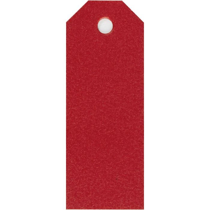 Étiquettes en carton, dim. 3x8 cm, 220 gr, rouge, 20 pièces/ 1 Pq.