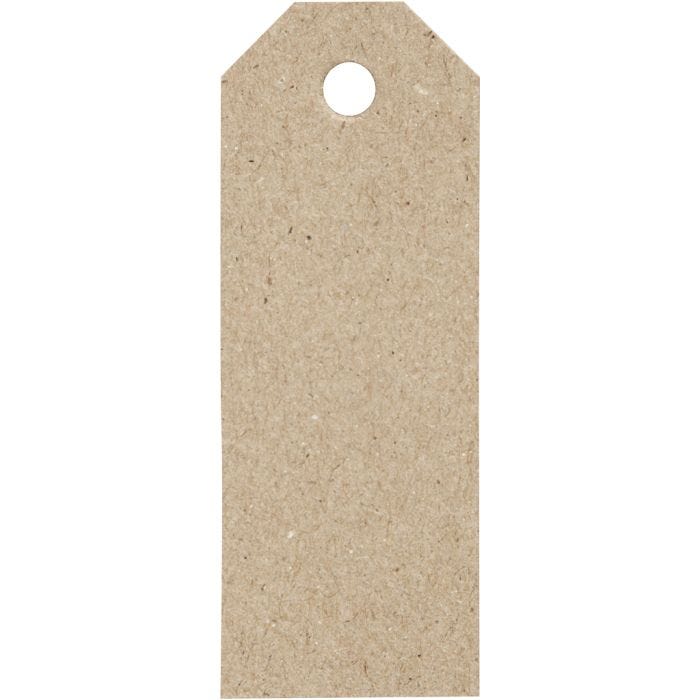Étiquettes en carton, dim. 3x8 cm, 220 gr, naturel, 20 pièces/ 1 Pq.