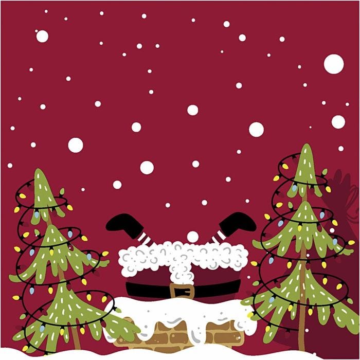 Serviettes de table, Visiteur de Noël, dim. 33x33 cm, 20 pièces/ 1 Pq.