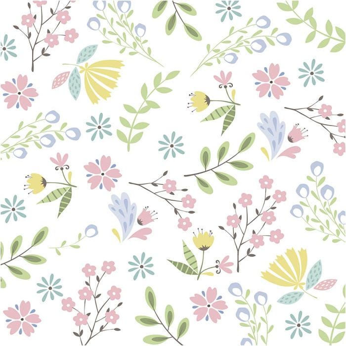 Serviettes de table, petite fleur, dim. 33x33 cm, 20 pièces/ 1 Pq.