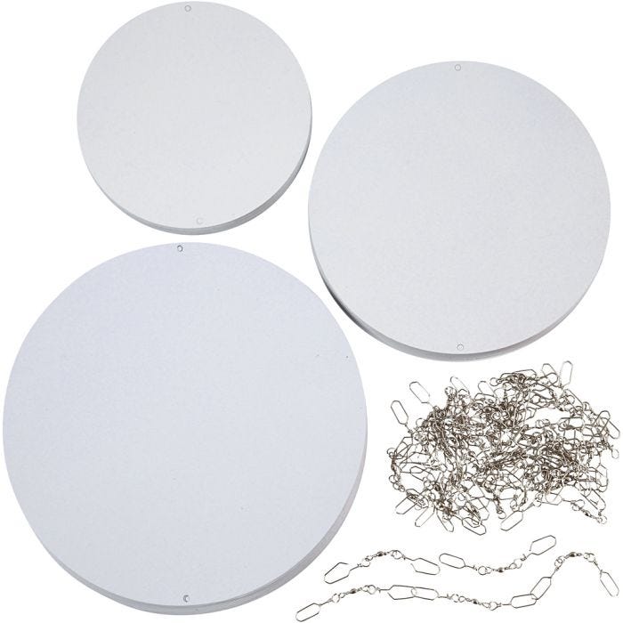 Ornements pour mobile, d 12+15+18 cm, 300 gr, 20 set/ 1 Pq.