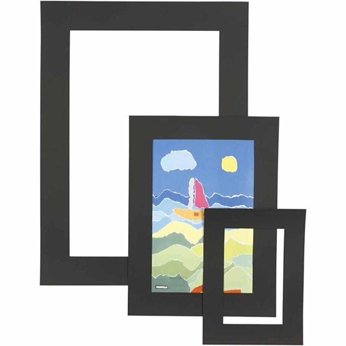 Passe-partout, ép. 0,4 mm, 270 gr, noir, 75 pièces/ 1 Pq.