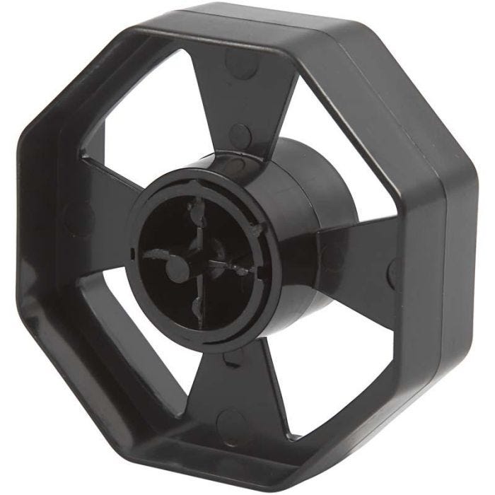 Roue pour dérouleur, d 7,5 cm, L : 25 mm, noir, 1 pièce