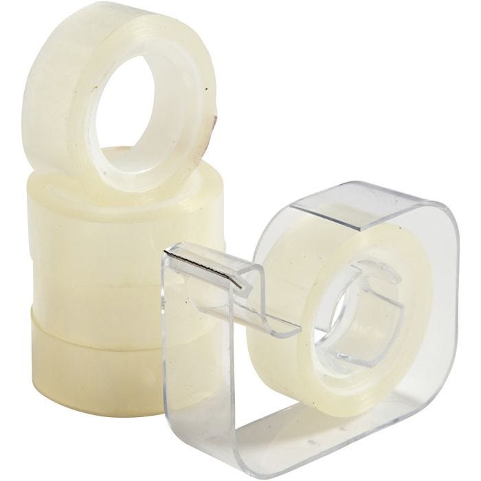 Bande adhésive avec dérouleur, L : 15 mm, 1 set