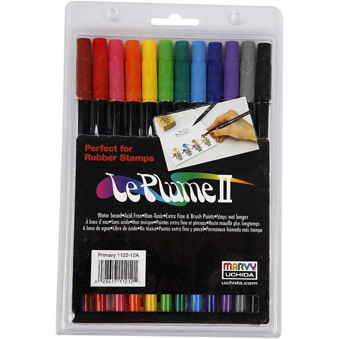Feutres Le Plume II, Couleurs vives, 12 pièces/ 1 Pq.