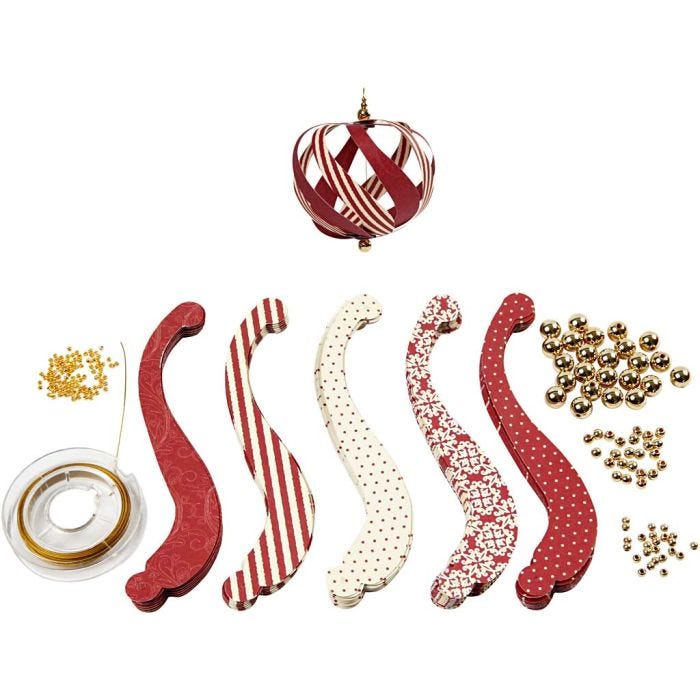Bandes de papier et set de montage, L : 12.5 cm, L : 1,5 cm, 180 gr, 12 pièces/ 1 Pq.