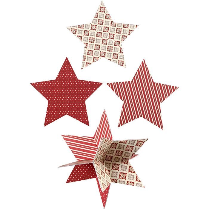 Étoiles 3D, d 15 cm, 300 gr, 3 pièces/ 1 Pq.