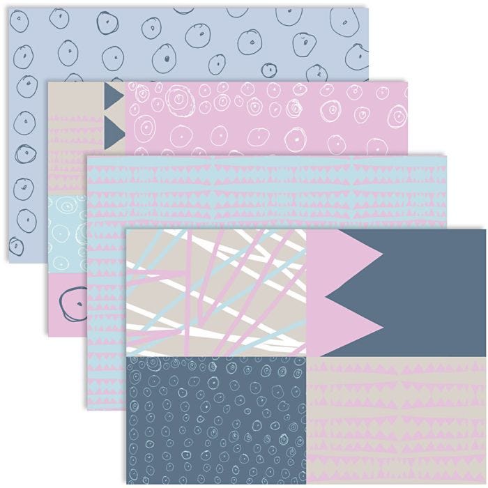 Decoupage papier, vel 25x35 cm, 17 gr, 4x2 vel/ 1 doos