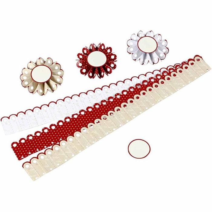 Rosettes, d 8 cm, 160 gr, 6 pièces/ 1 Pq.