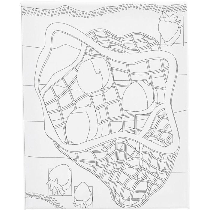 Toile de peintre imprimée, Agrumes , P: 1,6 cm, dim. 24x30 cm, 360 gr, 1 pièce