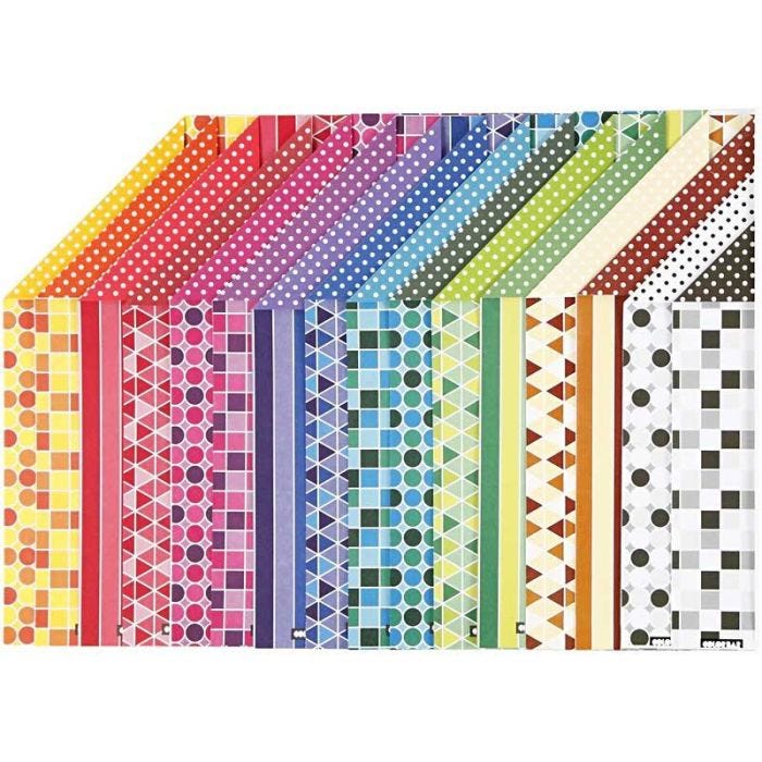 Papier Cartonné Color Bar, A4, feuille 210x297 mm, 250 gr, 16 flles ass./ 1 Pq.