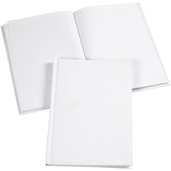 Carnet de notes, A5, ép. 8 mm, 80 gr, blanc, 1 pièce