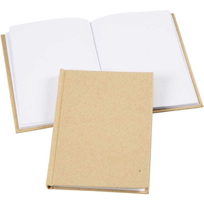 Carnet de notes, A6, ép. 8 mm, 80 gr, brun, 1 pièce