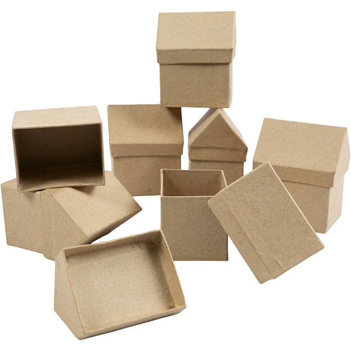Boîtes Maisons, H : 10,5 cm, dim. 6x8,5 cm, 5x4 pièces/ 1 Pq.