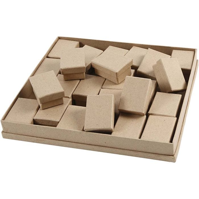 Boîtes , H : 3,5 cm, dim. 5x7 cm, 24 pièces/ 1 Pq.
