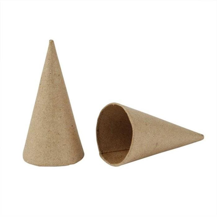 Cônes, H : 8 cm, d 4 cm, 10 pièces/ 1 Pq.