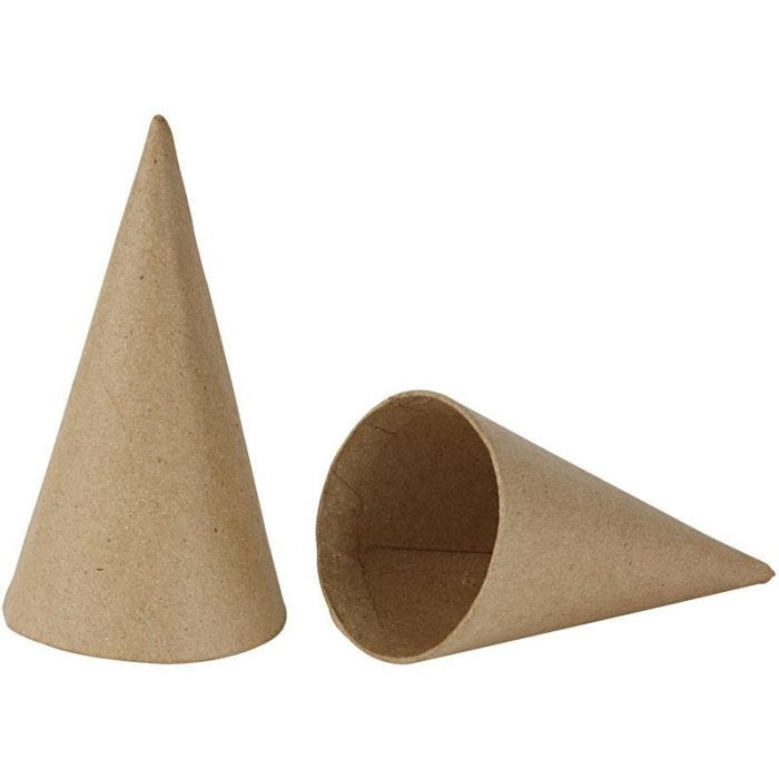 Cônes, H : 14 cm, d 7 cm, 10 pièces/ 1 Pq.