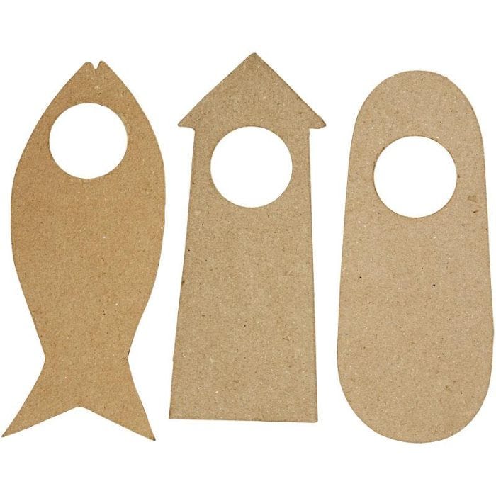 Panneau de poignée de porte, dim. 10x25 cm, 6 pièces/ 1 Pq.