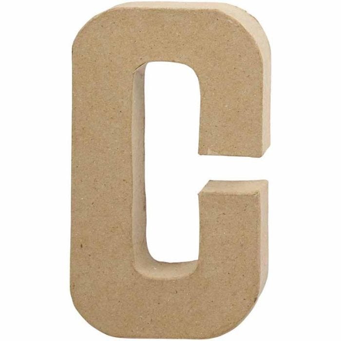 Lettre, C, H : 20,5 cm, L : 11,5 cm, ép. 2,5 cm, 1 pièce