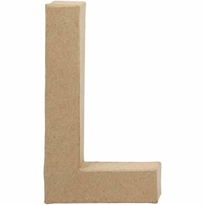 Lettre, L, H : 20,3 cm, L : 11,4 cm, ép. 2,5 cm, 1 pièce