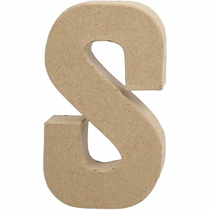 Lettre, S, H : 20,3 cm, L : 11,4 cm, ép. 2,6 cm, 1 pièce