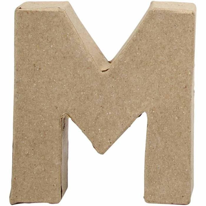 Lettre, M, H : 10 cm, L : 9 cm, ép. 1,7 cm, 1 pièce