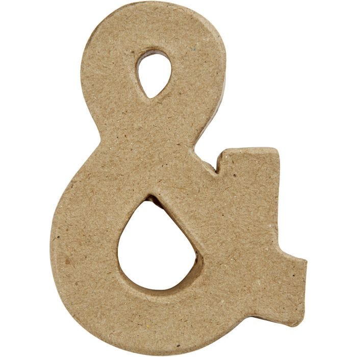 Signe, &amp;, H : 10 cm, L : 7,5 cm, ép. 1,7 cm, 1 pièce