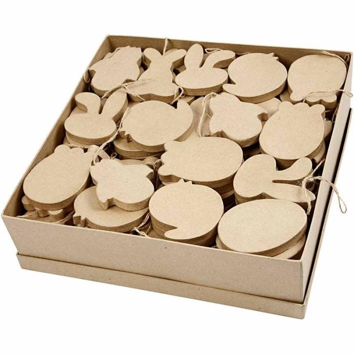 Paas decoraties, H: 10 cm, dikte 12 mm, 114 stuk/ 1 doos