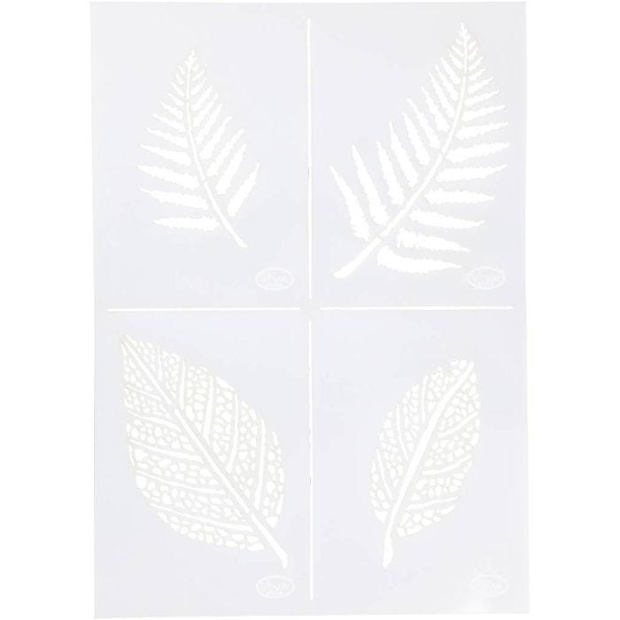 Pochoir, Feuilles, A4, feuille 210x297 mm, 1 pièce