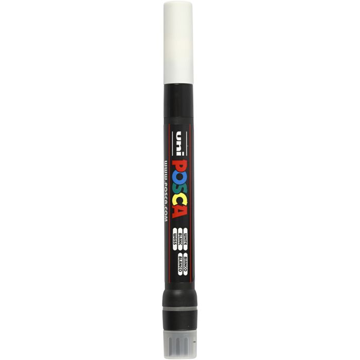 Marqueur Posca, dim. PCF350, trait 1-10 mm, pinceau, blanc, 1 pièce