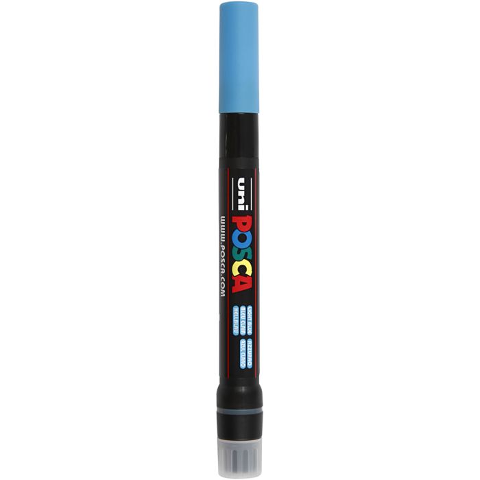 Marqueur Posca, dim. PCF350, trait 1-10 mm, pinceau, bleu clair, 1 pièce
