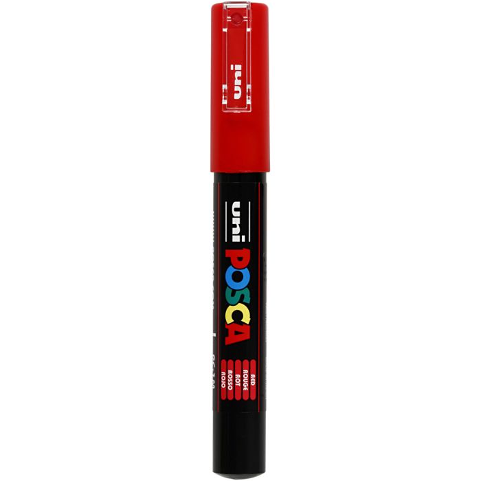 Feutre Posca, dim. PC-1M, trait 0,7 mm, extra fin, rouge, 1 pièce