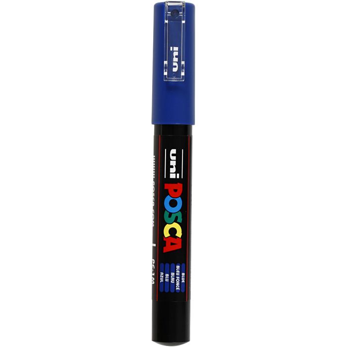 Feutre Posca, dim. PC-1M, trait 0,7 mm, extra fin, bleu, 1 pièce